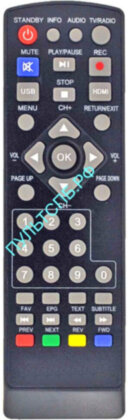 Пульт ДУ MYSTERY MMP-80DT, MMP-75DT2 для DVB-T2 приставки 