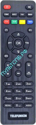 Пульт ДУ TELEFUNKEN TF-DVBT221 для DVB-T2 приставки оригинальный