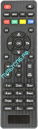 Пульт ДУ TELEFUNKEN TF-DVBT221 для DVB-T2 приставки  